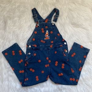 Christian Robinson x Target Little Kids Denim Blue Overalls, Microscope,Size 4T.